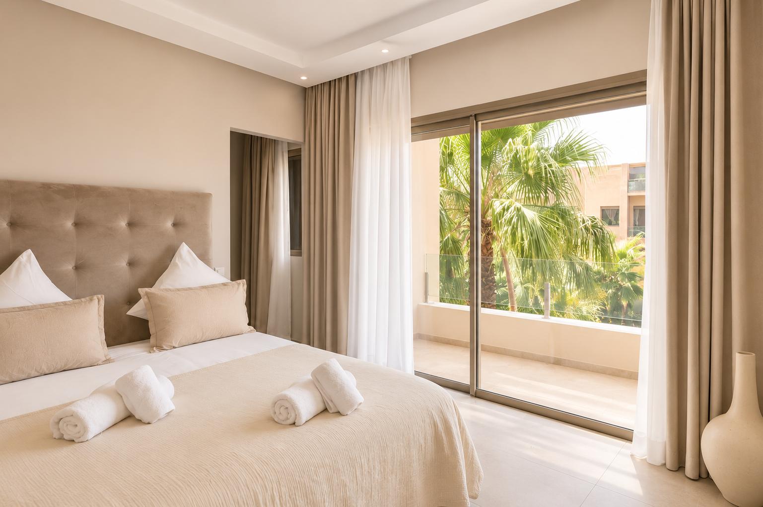 Guest bedroom at The Oasis, Marrakech